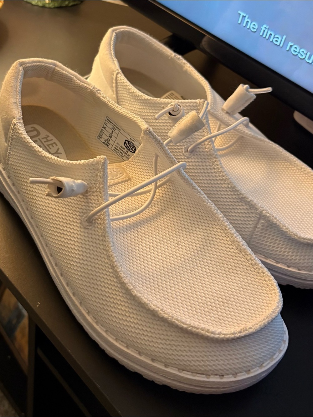 Hey Dude womens Slip-On Loafers in White
